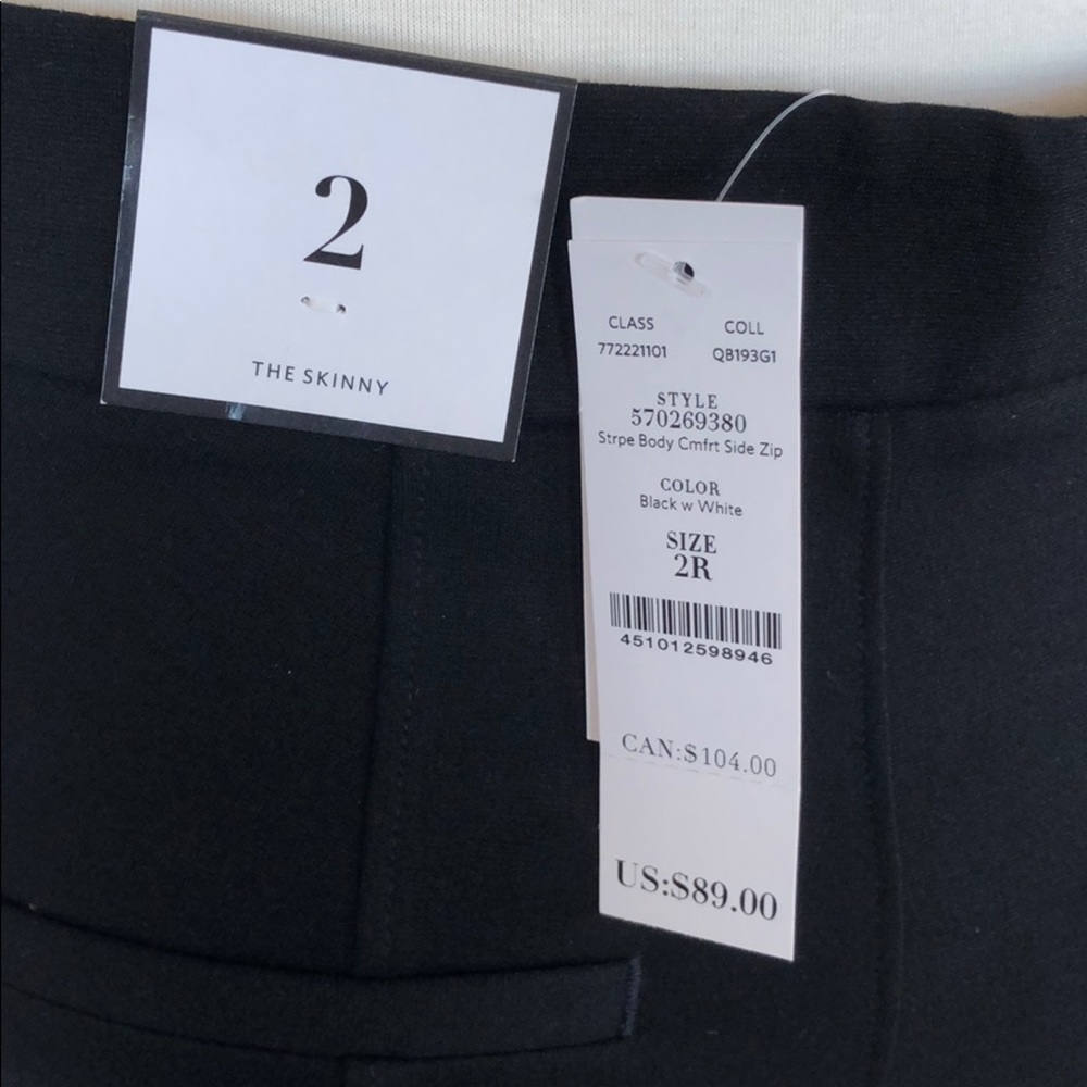 NWT WHBM Body Comfort Racer Stripe Pants Size 2R - Picture 16 of 16